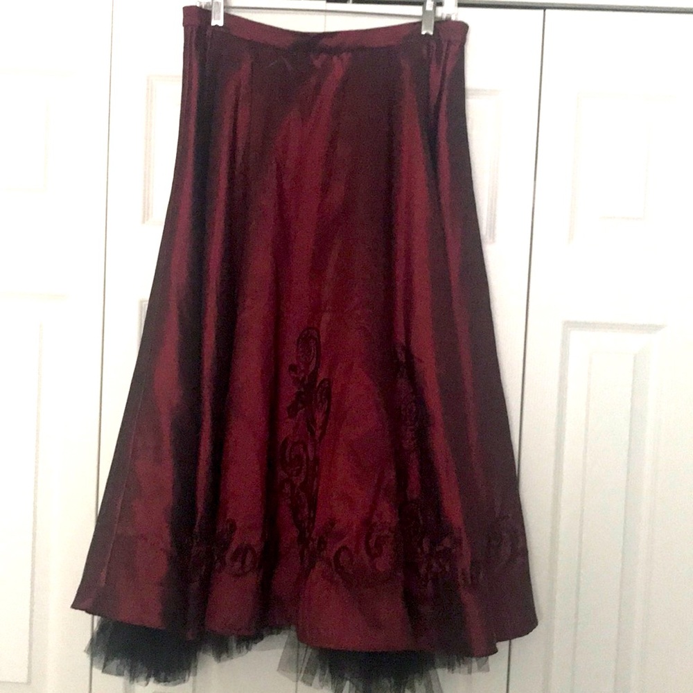 Coldwater Creek iridescent red full skirt